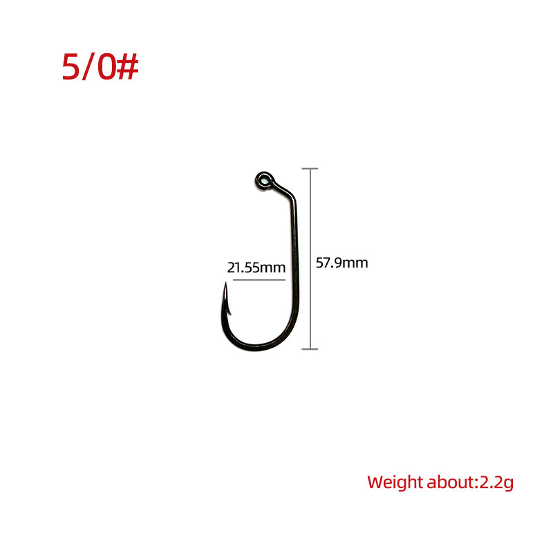 High-Strength Carbon Steel Dry Fly Hooks 120° Angled Ultra-Sharp Bare Streamer Hooks