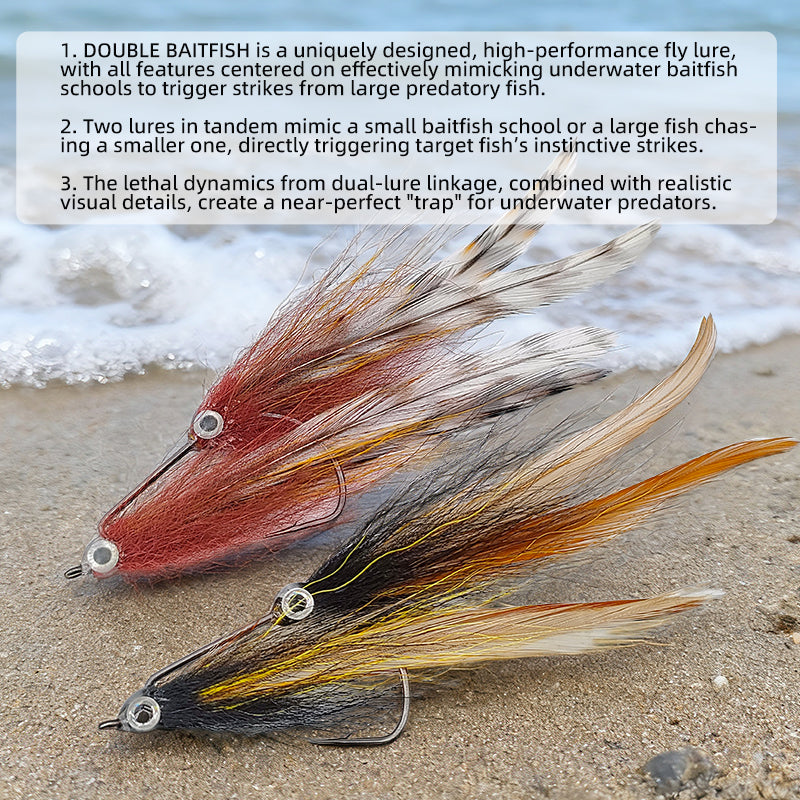 Double-fly Fishing Flies Schooling Bait