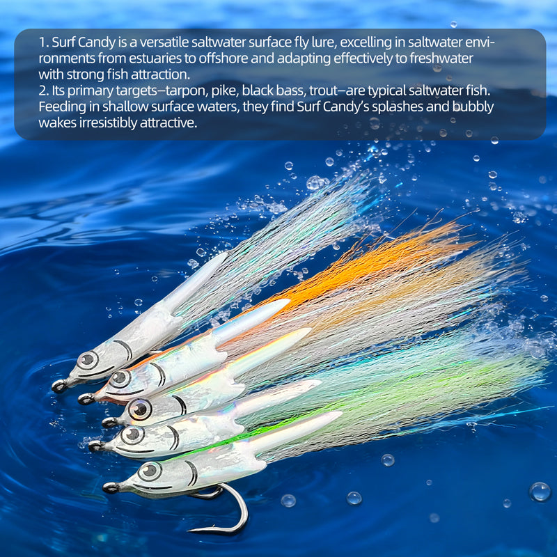 Surf Candy Carbon Steel Hook Saltwater Fly Lure