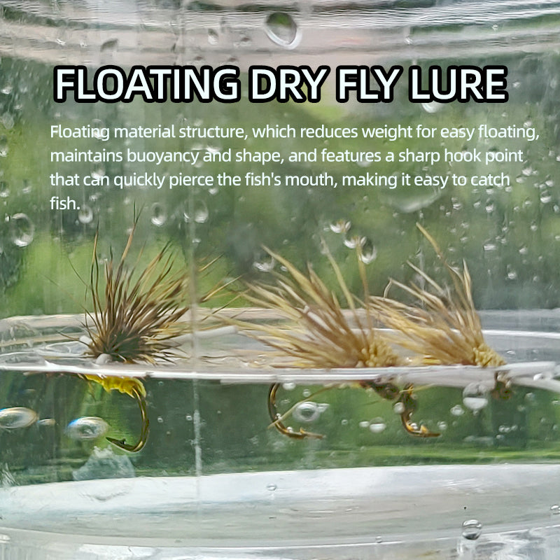 Dry Floating Hackle Fly with Silicone Legs for Trout and Tarpon Fishing Fishing Lures