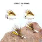 Dry Floating Hackle Fly with Silicone Legs for Trout and Tarpon Fishing Fishing Lures
