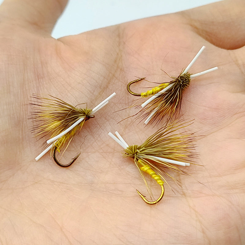 Dry Floating Hackle Fly with Silicone Legs for Trout and Tarpon Fishing Fishing Lures