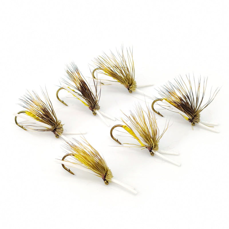 Dry Floating Hackle Fly with Silicone Legs for Trout and Tarpon Fishing Fishing Lures