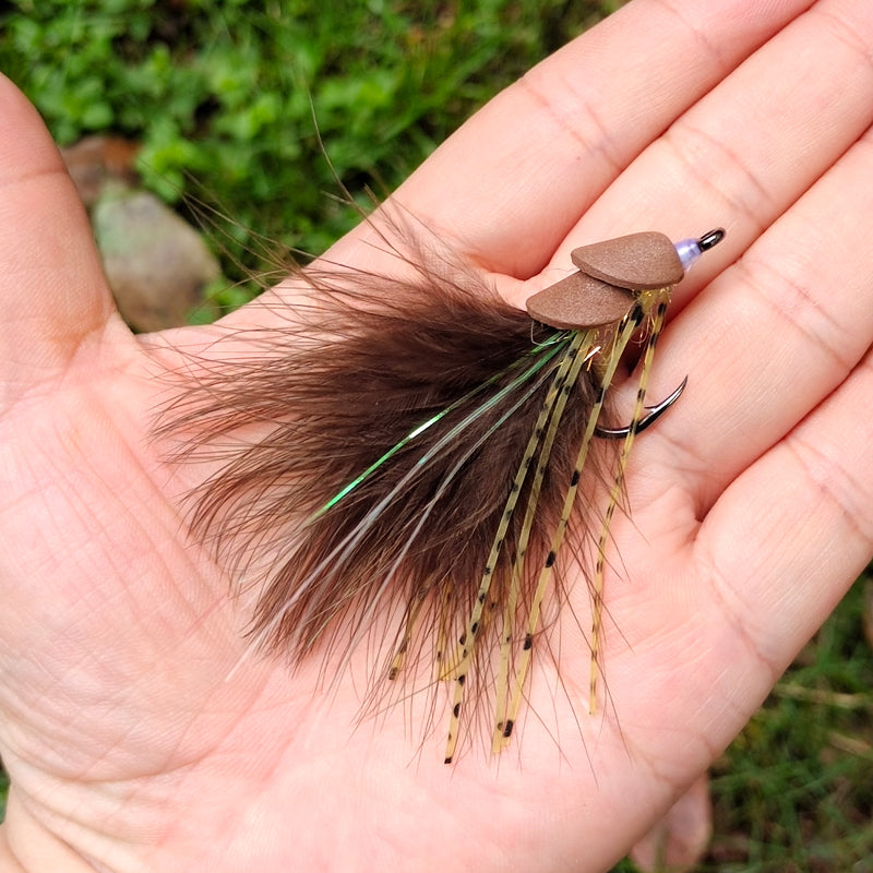 High-carbon steel hook foam streamer lure for sea bass in rivers & lakes