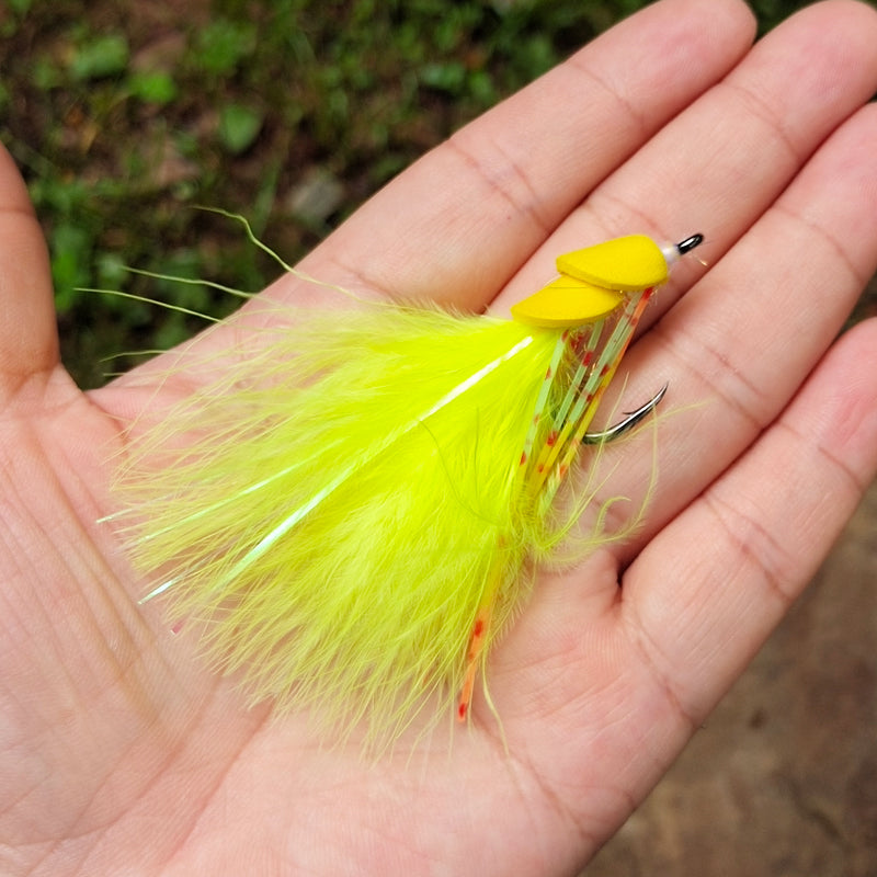 High-carbon steel hook foam streamer lure for sea bass in rivers & lakes