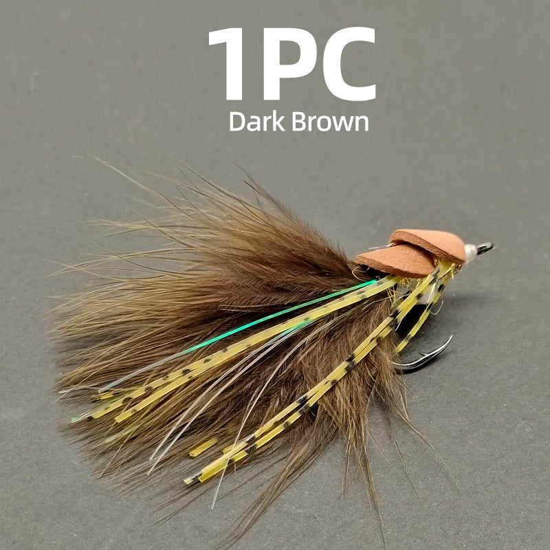 High-carbon steel hook foam streamer lure for sea bass in rivers & lakes