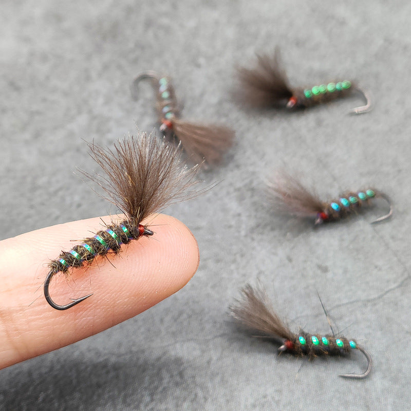 CDC Dry Fly Lure Hand-Tied with Genuine CDC Fibers Sharp Hook & Lifelike Insect Shape Fly Fishing