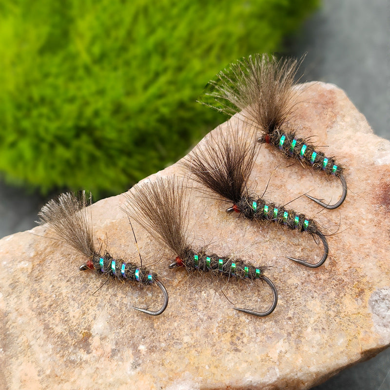 CDC Dry Fly Lure Hand-Tied with Genuine CDC Fibers Sharp Hook & Lifelike Insect Shape Fly Fishing