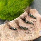CDC Dry Fly Lure Hand-Tied with Genuine CDC Fibers Sharp Hook & Lifelike Insect Shape Fly Fishing