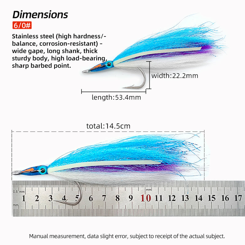 Tarpon Streamers Fly Lures with Stainless Steel Hooks