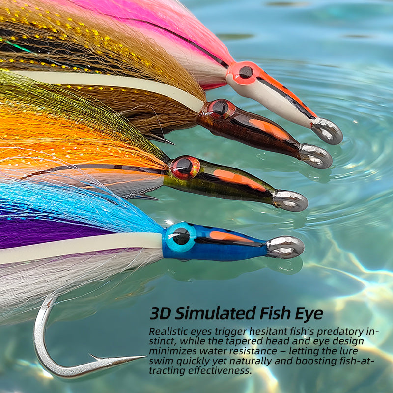 Tarpon Streamers Fly Lures with Stainless Steel Hooks