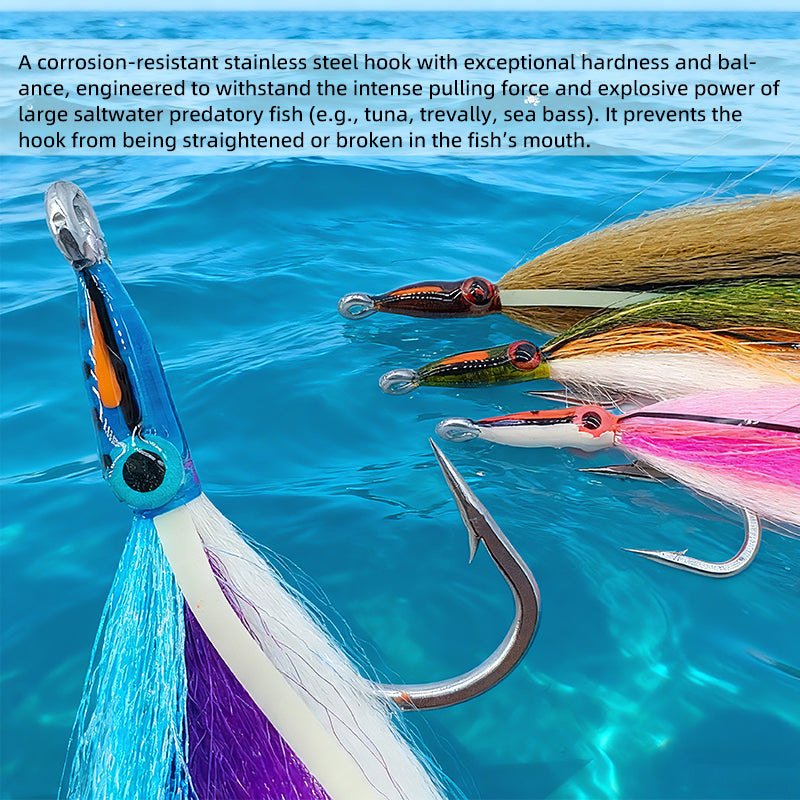 Tarpon Streamers Fly Lures with Stainless Steel Hooks