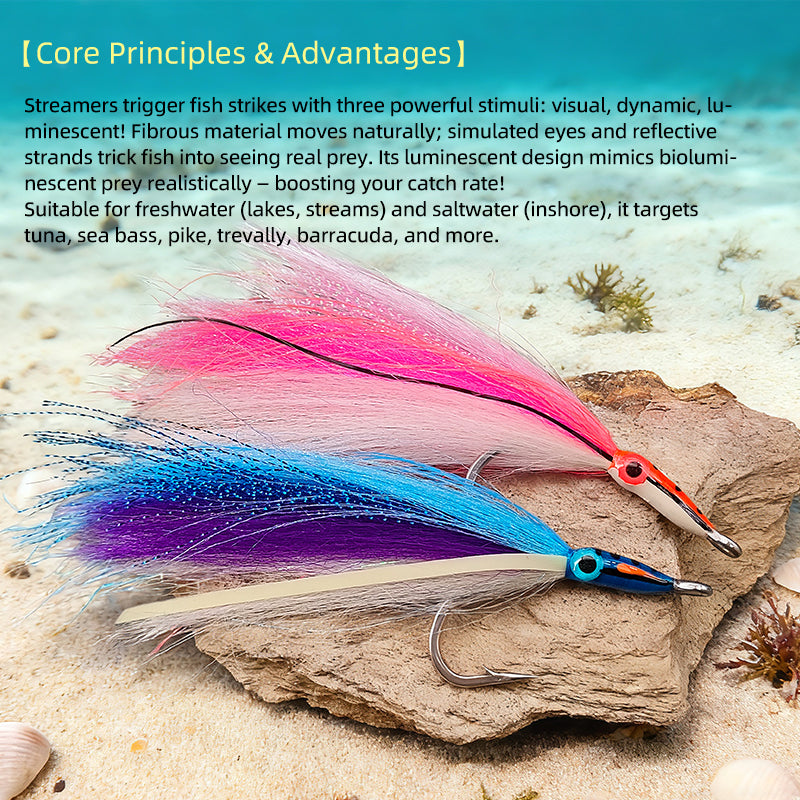 Tarpon Streamers Fly Lures with Stainless Steel Hooks