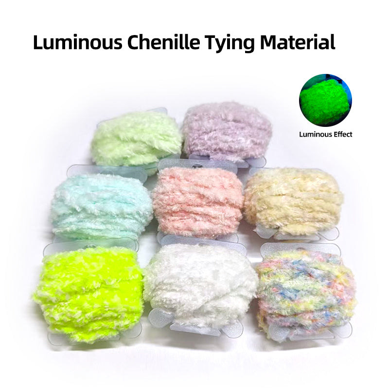 5 Meters Per Roll Luminous Chenille Yarn for Fly Fishing Tying Material for Tying the Body of Woolly Bugger-Style Fly Lures