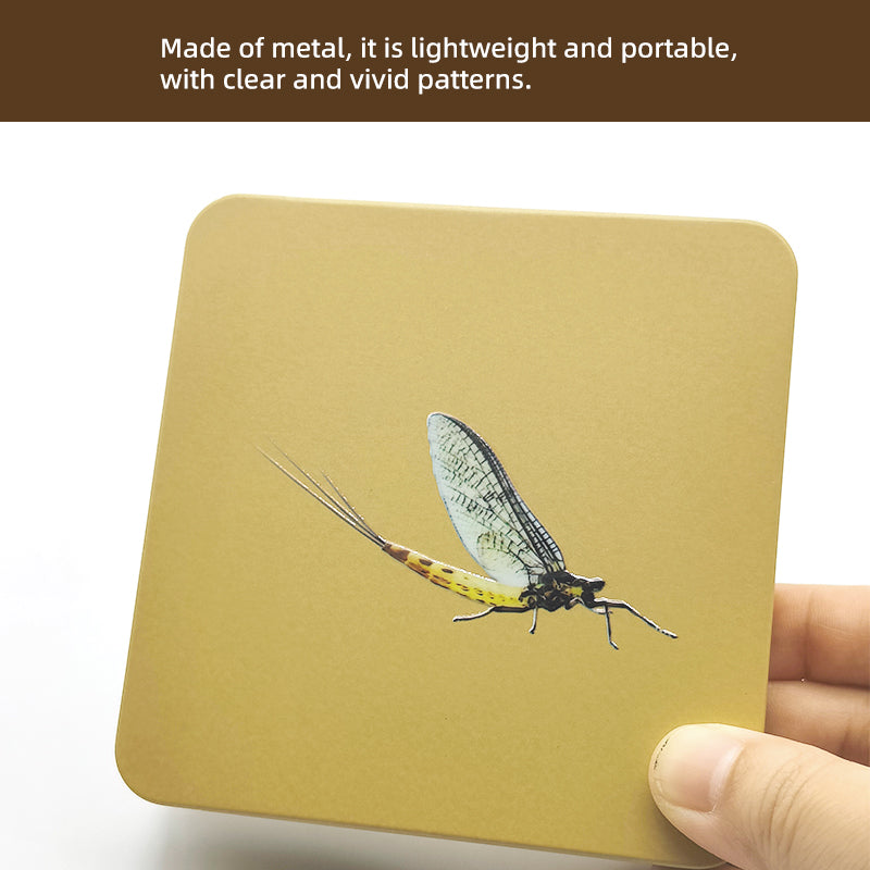 Colorful Metal Dry Fly Bait Essential Fly Fishing Tools & Accessories Box Included