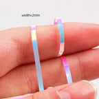 2-Millimeter-Wide Flat Flashy Polyester Film Wire Fishing Bait Fly Tying Material