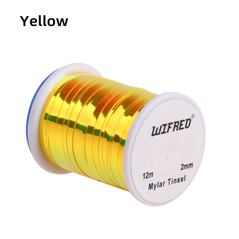 2-Millimeter-Wide Flat Flashy Polyester Film Wire Fishing Bait Fly Tying Material