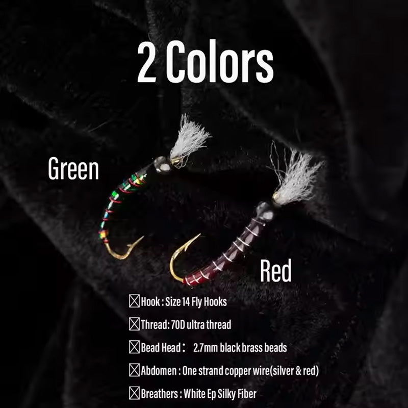 Trout Grayling Epoxy Brass Bead Head Perdigon Nymphs Fishing Fly Lure Bait