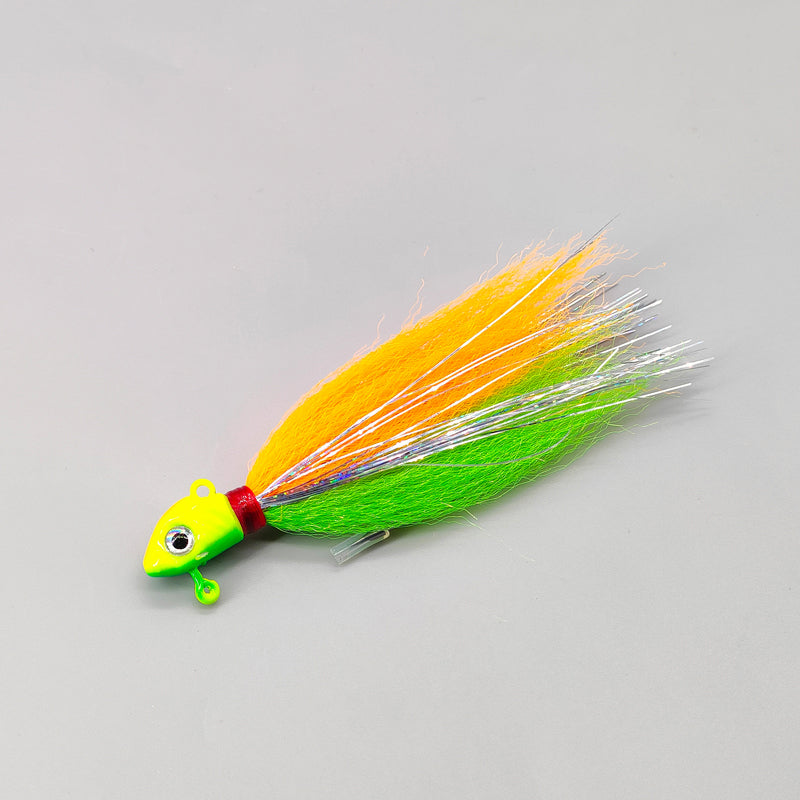 High Carbon Steel Barbed Hooks Fishing Jig Head Lure Flasher Salmon/Saltwater Freshwater Fast Sinking Artificial