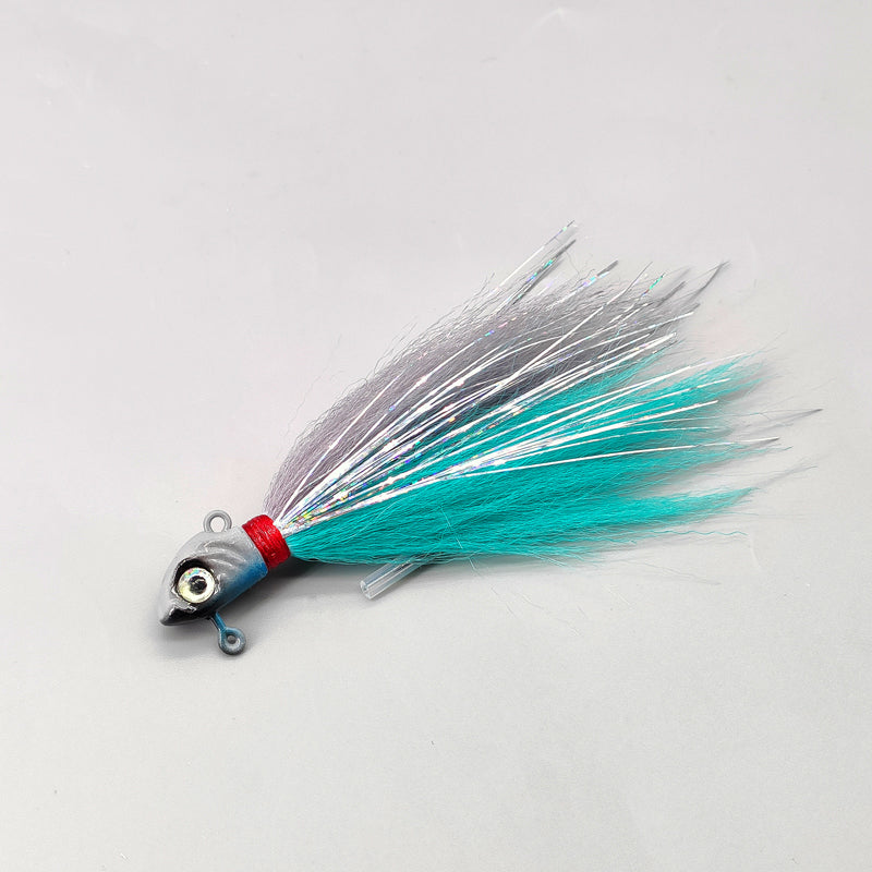 High Carbon Steel Barbed Hooks Fishing Jig Head Lure Flasher Salmon/Saltwater Freshwater Fast Sinking Artificial