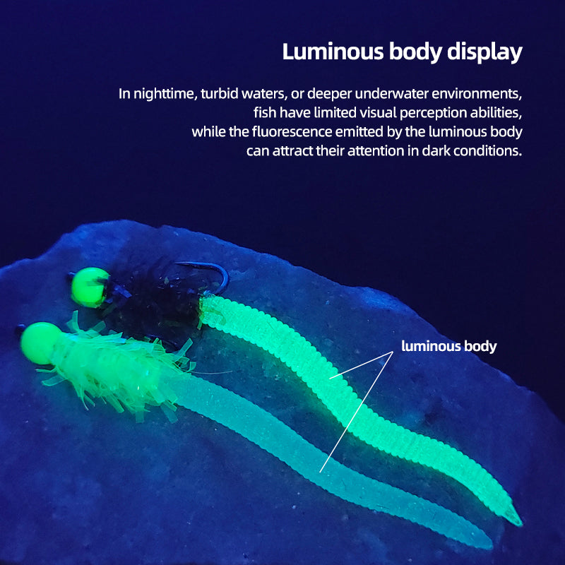 Squirmy Worm Fly Luminous Soft-Bait Trout Lure Fly Fishing Lure