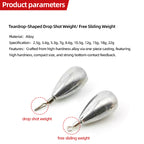 Teardrop-Shaped Drop Shot Weight/ Free Sliding Weight