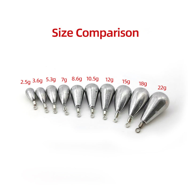 Teardrop-Shaped Drop Shot Weight/ Free Sliding Weight