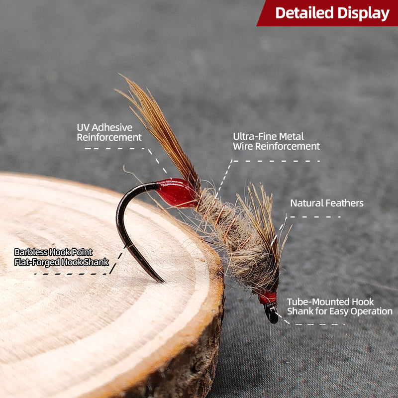 Luminous Nymph Fly Fishing Lures Hand-Tied Fly Tying Hook