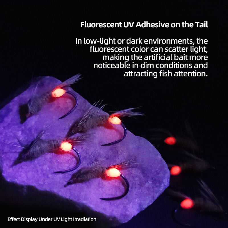 Luminous Nymph Fly Fishing Lures Hand-Tied Fly Tying Hook