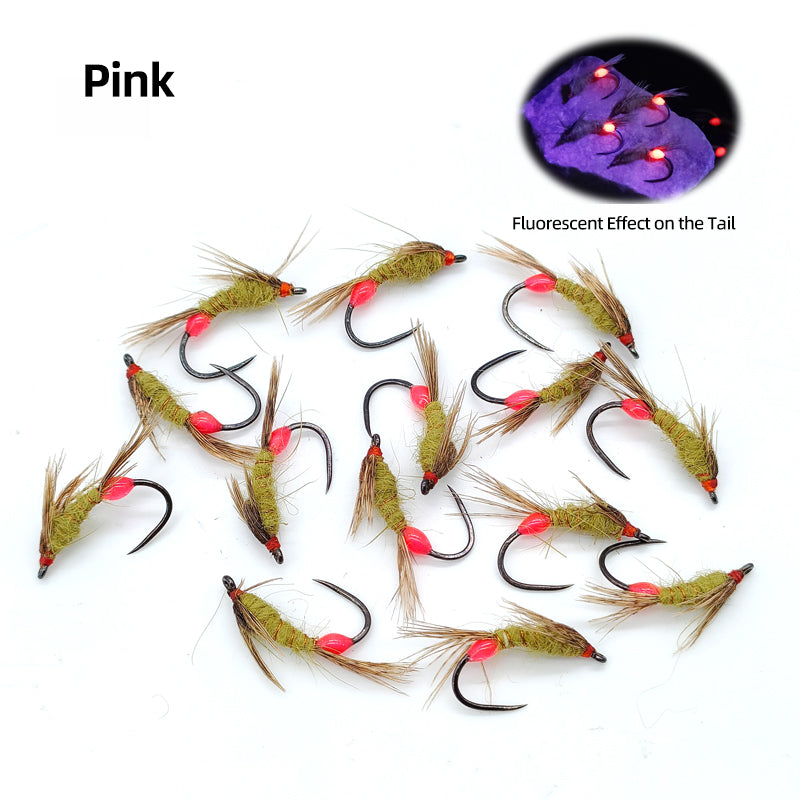 Luminous Nymph Fly Fishing Lures Hand-Tied Fly Tying Hook