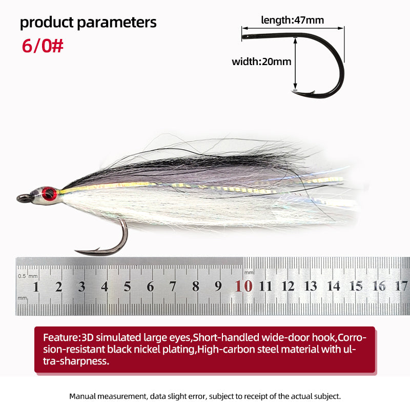 Multi-Color Big Red-Eyed Simulated Baitfish Streamer Fly