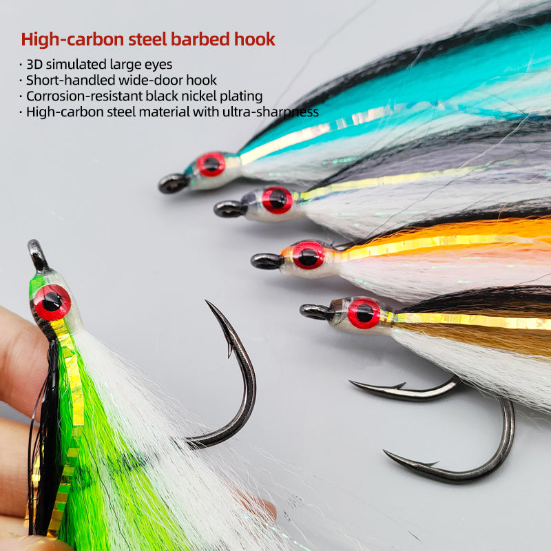 Multi-Color Big Red-Eyed Simulated Baitfish Streamer Fly
