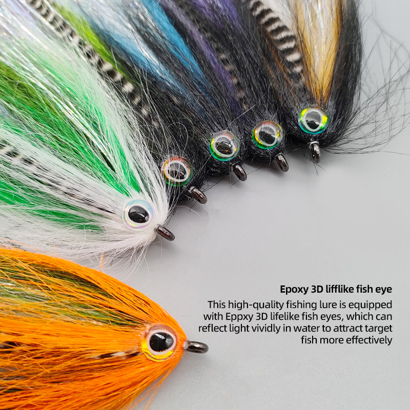 Multi-Color Big-Eyed Simulated Baitfish Streamer Fly Fishing Tackle Lure Fly Fishing Flies