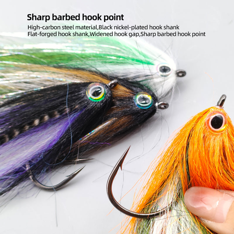 Multi-Color Big-Eyed Simulated Baitfish Streamer Fly Fishing Tackle Lure Fly Fishing Flies