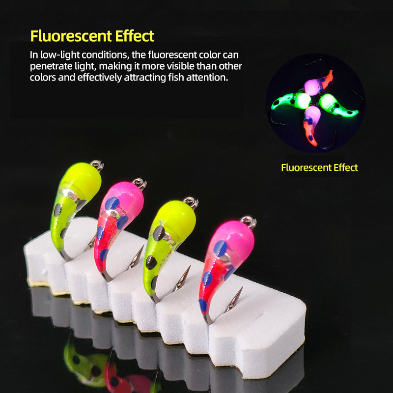 Fly Fishing Brass Bead Head Nymph Scud Bug Ice Fishing Worm Fly Caddis Larvae Insect Baits Trout Bass Fishing Lures