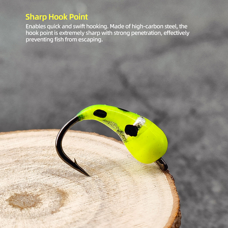 Fly Fishing Brass Bead Head Nymph Scud Bug Ice Fishing Worm Fly Caddis Larvae Insect Baits Trout Bass Fishing Lures