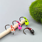 Fly Fishing Brass Bead Head Nymph Scud Bug Ice Fishing Worm Fly Caddis Larvae Insect Baits Trout Bass Fishing Lures