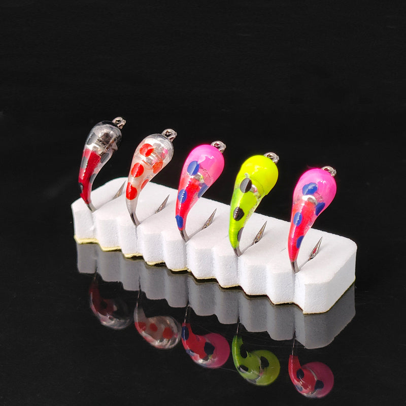 Fly Fishing Brass Bead Head Nymph Scud Bug Ice Fishing Worm Fly Caddis Larvae Insect Baits Trout Bass Fishing Lures