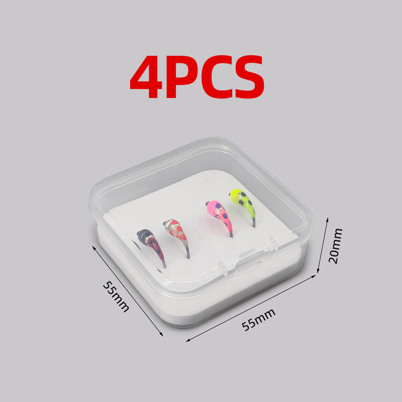 Fly Fishing Brass Bead Head Nymph Scud Bug Ice Fishing Worm Fly Caddis Larvae Insect Baits Trout Bass Fishing Lures