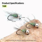Tungsten Bead Head Wet Nymph Fast Sinking Fly Trout Fishing Lures 16# River Lake