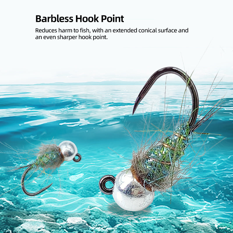 Tungsten Bead Head Wet Nymph Fast Sinking Fly Trout Fishing Lures 16# River Lake