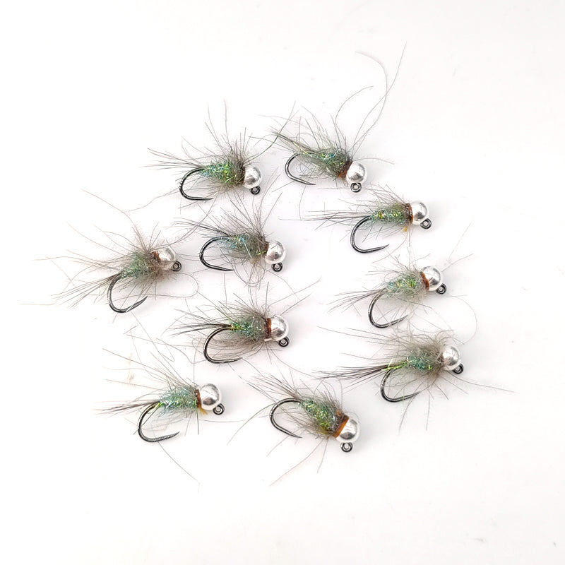 Tungsten Bead Head Wet Nymph Fast Sinking Fly Trout Fishing Lures 16# River Lake