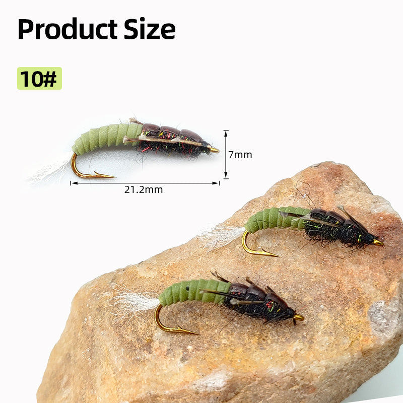 Stonefly Nymph Hand-Tied Fly Fishing Artificial Hard Bait Insect Lure for Trout and Bass Rivers Lakes & Streams