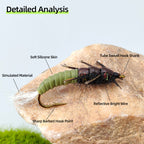 Stonefly Nymph Hand-Tied Fly Fishing Artificial Hard Bait Insect Lure for Trout and Bass Rivers Lakes & Streams