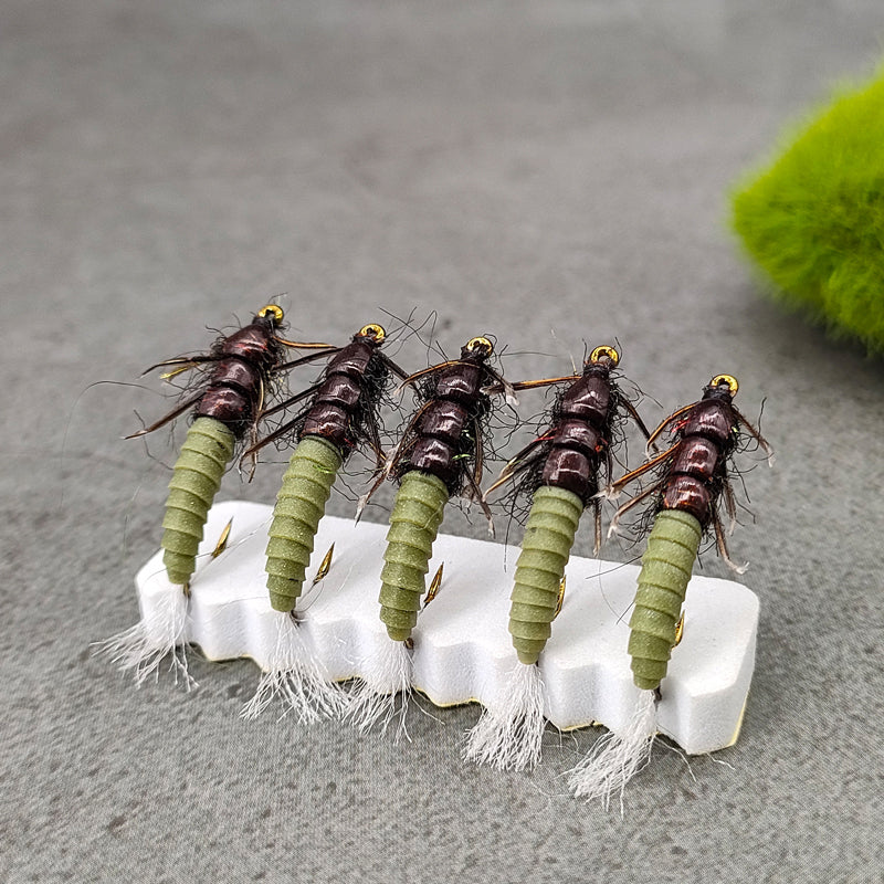 Stonefly Nymph Hand-Tied Fly Fishing Artificial Hard Bait Insect Lure for Trout and Bass Rivers Lakes & Streams