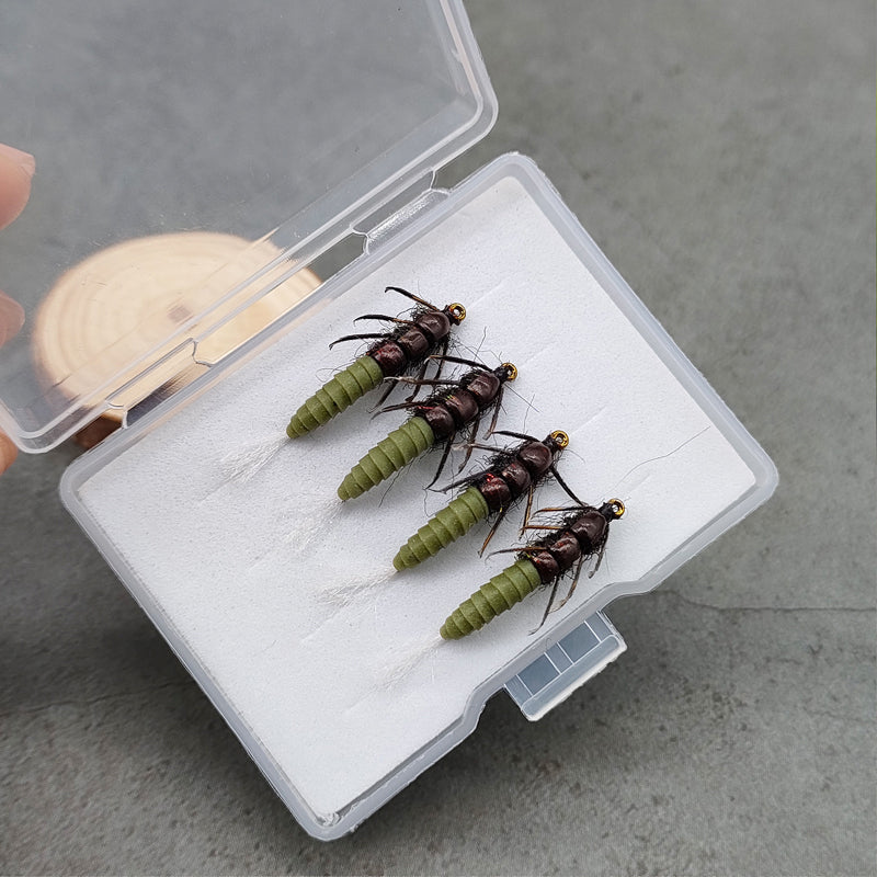 Stonefly Nymph Hand-Tied Fly Fishing Artificial Hard Bait Insect Lure for Trout and Bass Rivers Lakes & Streams