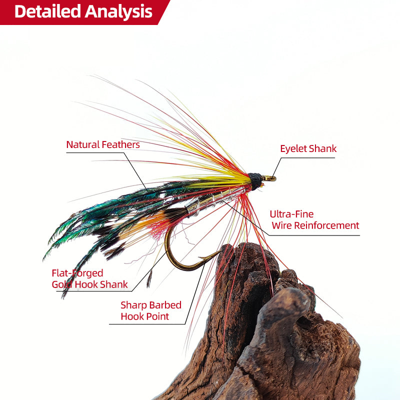 Colorful Wet Fly Tying Hook Fly Fishing Lure with Durable Flies