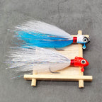 High Carbon Steel Barbed Hooks Fishing Jig Head Lure Flasher Salmon/Saltwater Freshwater Fast Sinking Artificial