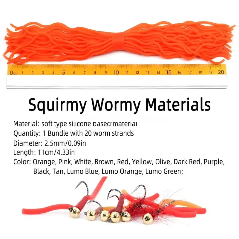 Fly Tying Materials Squirmy Wormy San Juan Worm Tie The Body of The Worm Trout Bait
