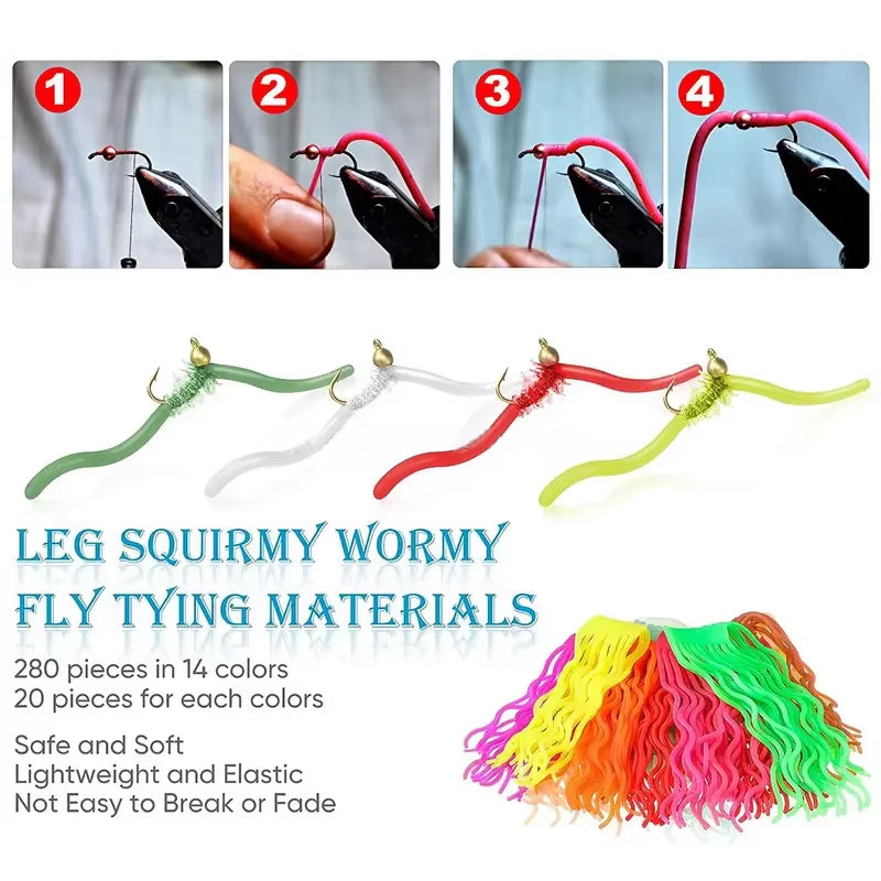 Fly Tying Materials Squirmy Wormy San Juan Worm Tie The Body of The Worm Trout Bait